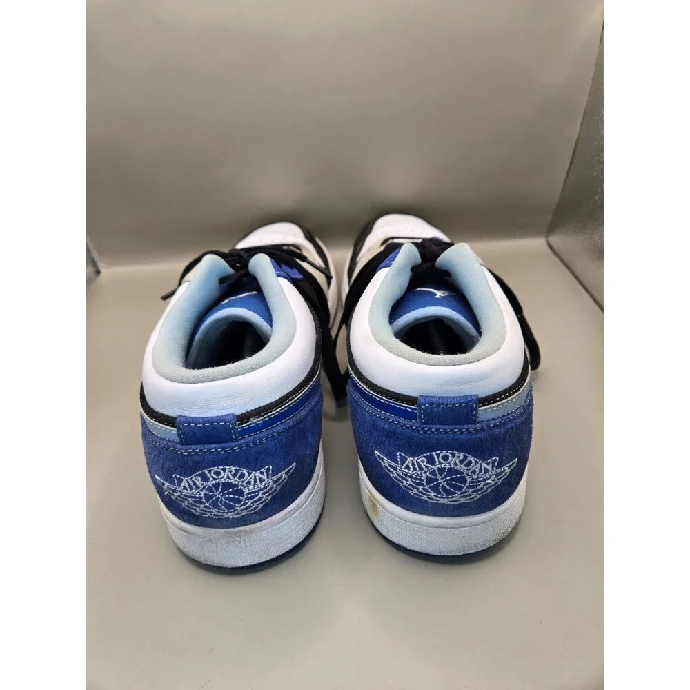 Air Jordan 1 Low SE Shoes Men's 16 Racer Blue Suede Athletic Lifestyle Sneakers
